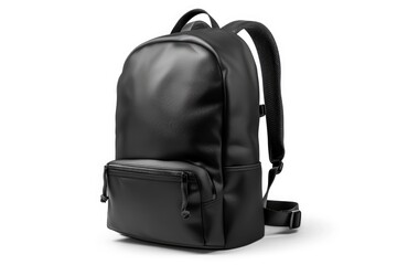 Naklejka premium Black backpack isolated on white with clipping path. backpack