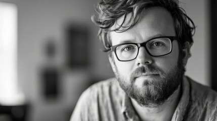 An investigative podcast creator from Canada narrating deep dives into societal issues in a professional studio