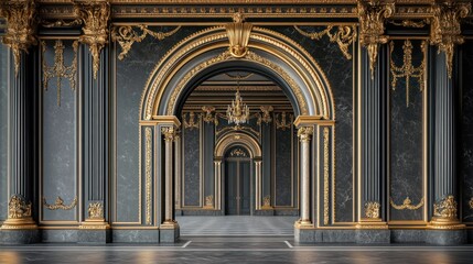Elegant interior with arches and ornate details