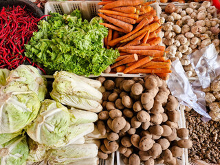 Fresh vegetables for sale at the market