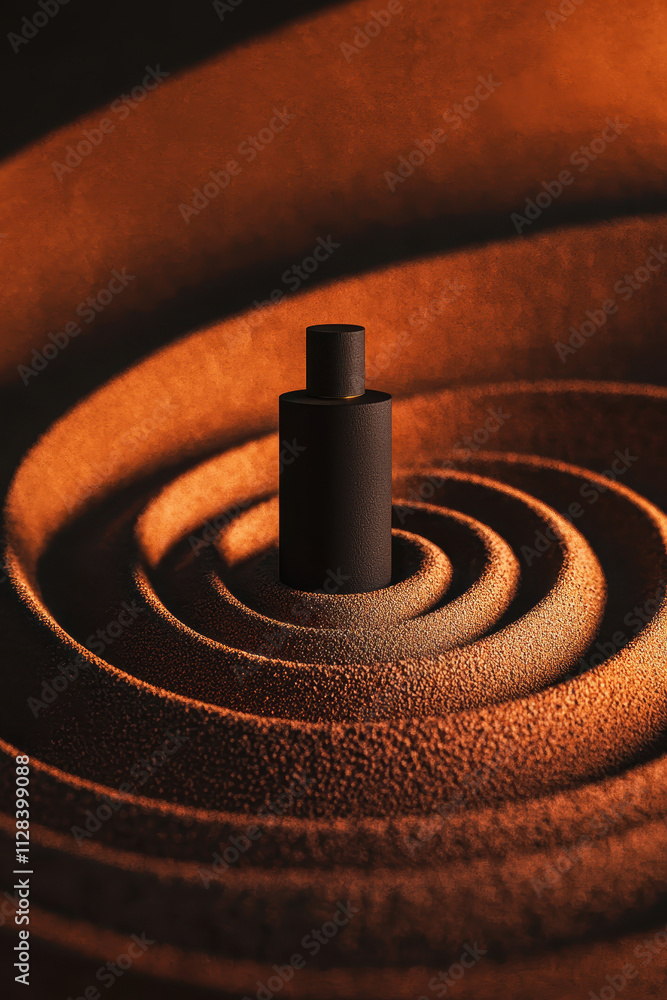 Poster explore the captivating world of abstract minimalism with textured circular designs in modern graphi