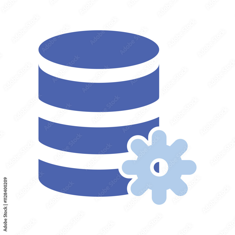 Poster blue document icon showing settings configuration