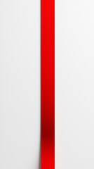 Red Ribbon Against White Background