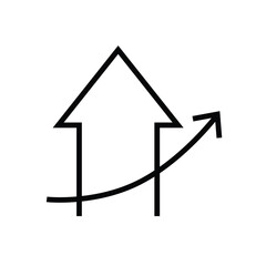 Fototapeta premium increase sales arrow graph. business growth profit icon