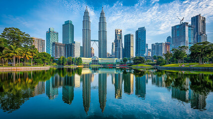 abstract modern showcasing a vibrant cityscape with modern architecture, abstract modern construction of cityscape with buildings, modern interior architectural various building.