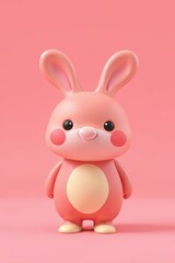 Obraz premium there is a pink toy with a white nose and a pink body