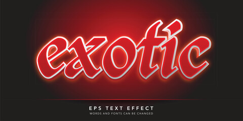 exotic 3d editable text effect