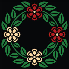 Watercolor Spring Blossom Floral Wreath Vector Art Illustration Design for Invitations, Crafts, and Seasonal Decor