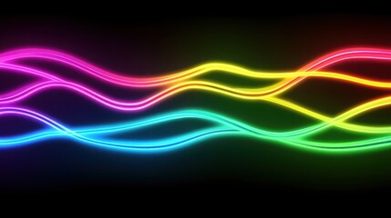 Colorful Light Waves in Abstract Background for Modern Graphic Design
