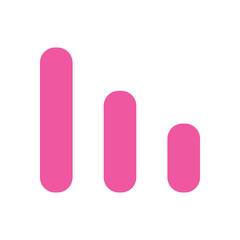 Abstract Pink Bar Graph Representing Data Visualization
