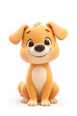 Obraz premium there is a small toy dog sitting on a white surface