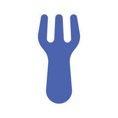 A stylized blue hand reaching upwards in pixel art