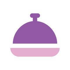 A Purple And Pink Restaurant Serving Dish Icon