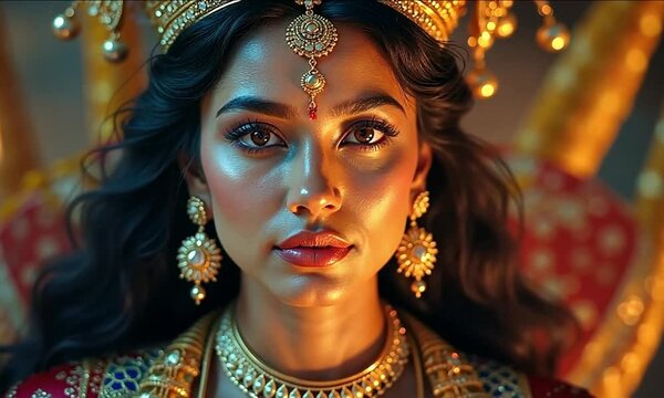 cinematic video of maa durga