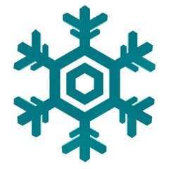 blue snowflake on a transparent background