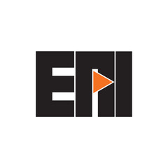 Letter EAI typography media and communication logo design editable victor brand identity image