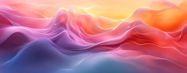 Fototapeta premium Abstract Pastel Wave Pattern with Soft Gradients