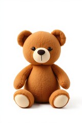 Obraz premium there is a brown teddy bear sitting on a white surface
