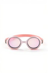 a close up of a pair of pink goggles with pink lenses