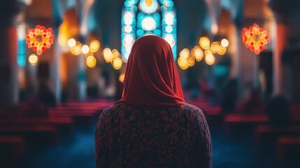 Mysterious Figure in Mosque
