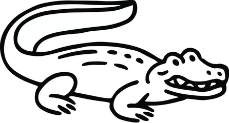 Crocodile vector art illustration
