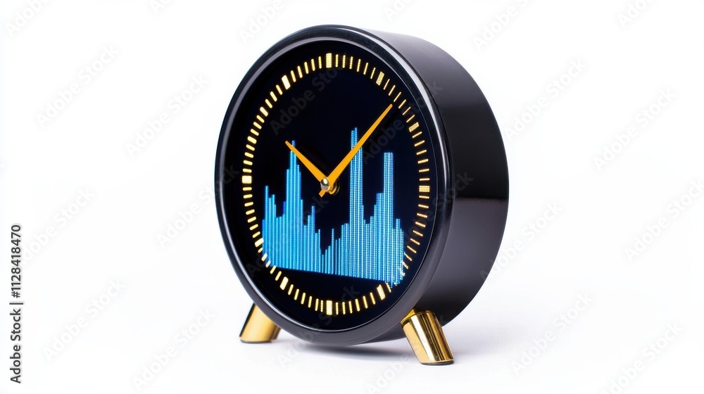 Poster vintage analog dashboard gauge with colorful data display