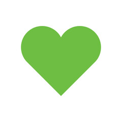 A simple bright green pixelated heart shape