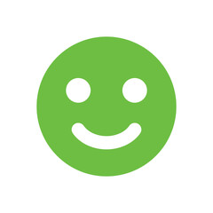 A Simple Green Pixel Art Smiley Face