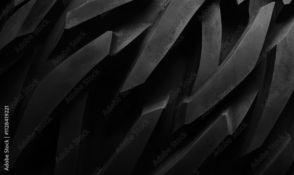 Poster exploring the intricate patterns of tire treads: a close-up on industrial design and functionality i