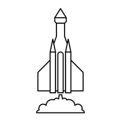 Start up space rocket. Rocket ship. Business launch illustration.