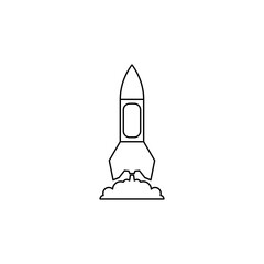Start up space rocket. Rocket ship. Business launch illustration.