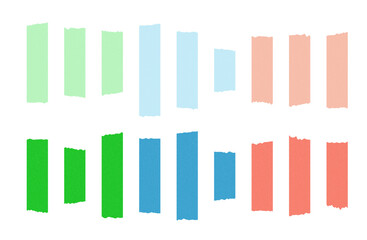 Illustration set of colorful masking tape
