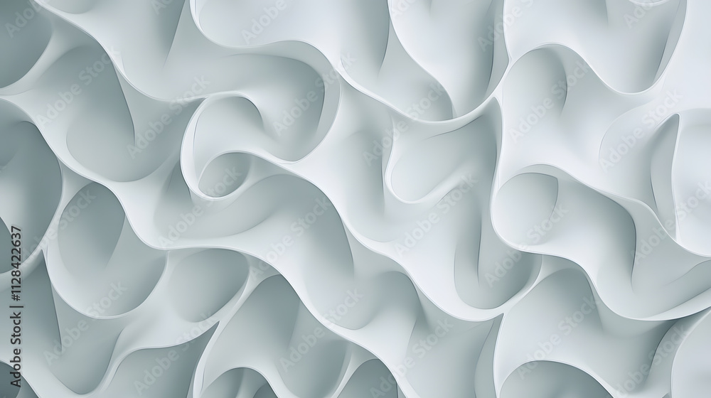 Poster abstract white wave patterns digital space textured design minimalist environment close-up visual ae