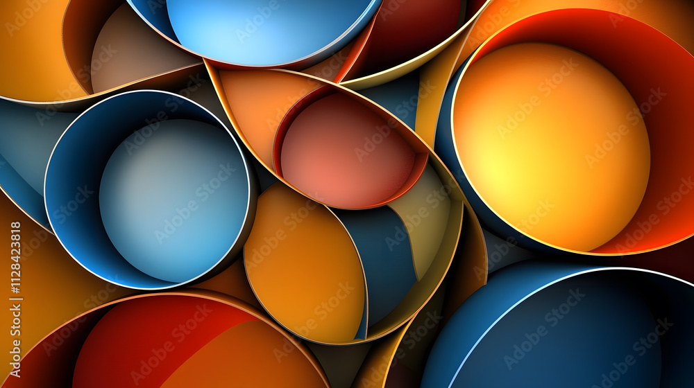 Poster dynamic colorful patterns abstract art digital illustration vibrant environment aerial view modern d