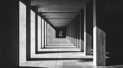Fototapeta premium abstract modern architecture monotone in black and white