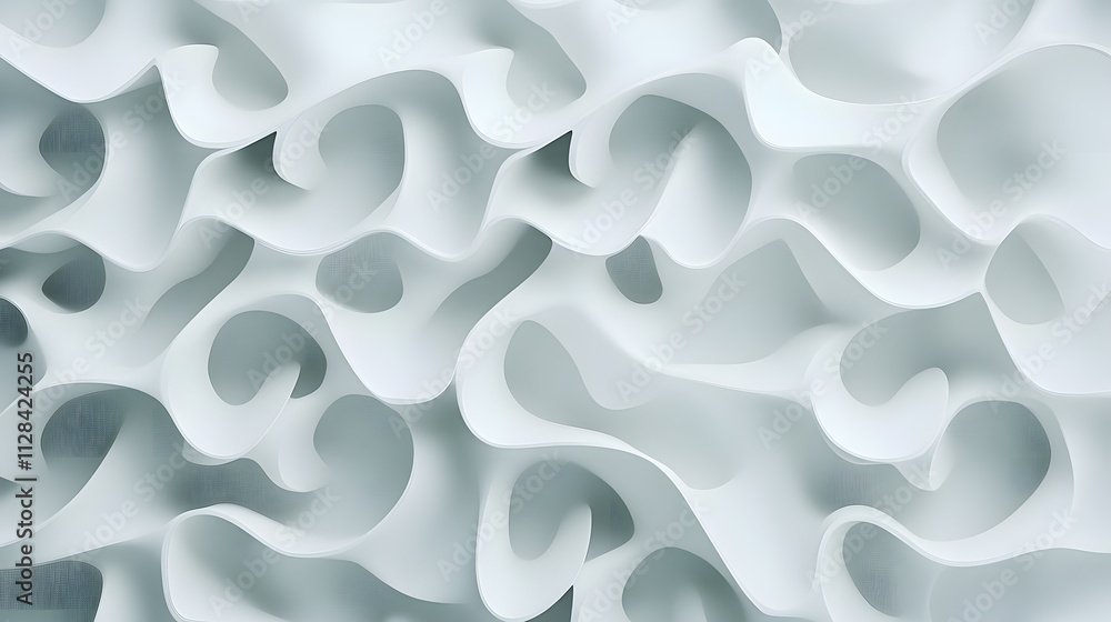 Aufkleber dynamic fluidity of abstract waves digital art modern aesthetic textured environment close-up view c