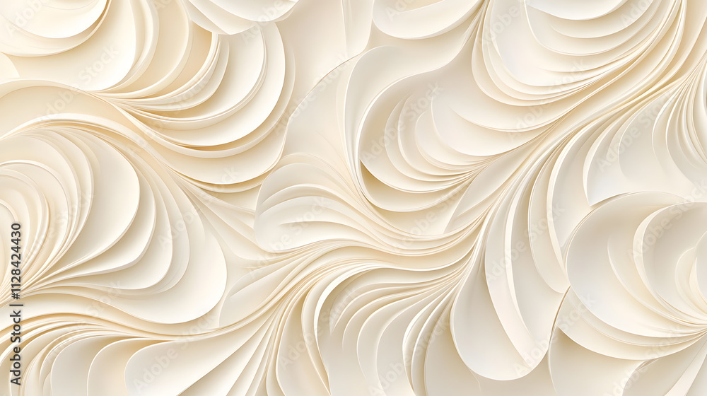 Poster elegant flowing paper patterns studio digital art minimalistic close-up abstract design concepts for