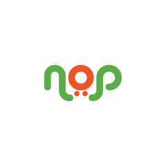 Letters NOP typography innovative modern logo design editable victor brand identity image