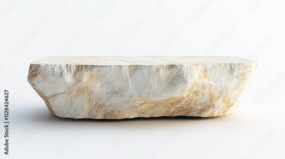 Poster smooth, rectangular stone with a light texture