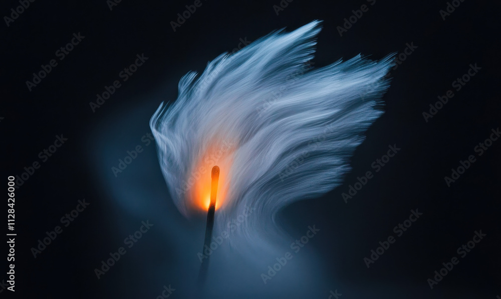 Poster captivating dance of light: mesmerizing flames and ethereal swirls in dynamic motion capture the ess