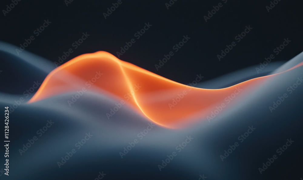 Poster dynamic abstract light waves: a study in fluidity and vibrant color gradients for modern design insp