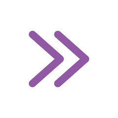 Obraz premium Two Purple Arrows Pointing Rightward Indicate Forward Movement