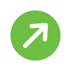 A Bright Green Circle Shows An Upward Trending Arrow