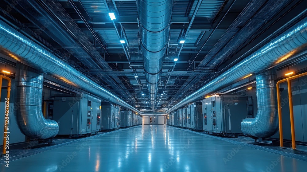 Poster controlling the flow and quality of air in a commercial building with an advanced air handle