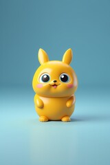 there is a yellow toy with a pink nose and a big nose