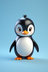 Obraz premium arafed penguin with a black and white face and a black beak