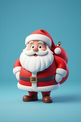 a close up of a santa clause with a bell on his head