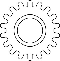 Gear icon. Cogwheel different shape. Gear wheel isolated on white background. illustration