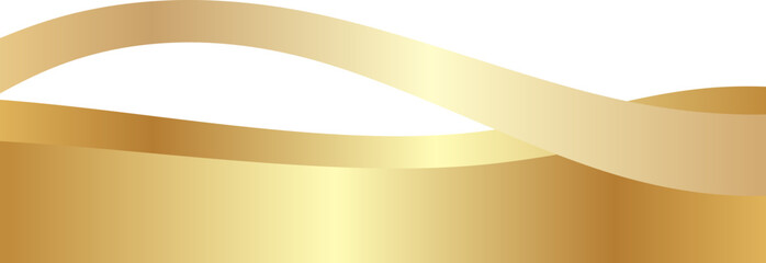 Obraz premium Elegant Gold Wave Footer 