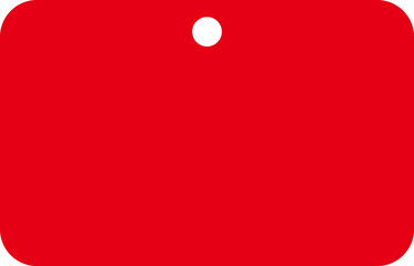 Red price tag. Special offer shopping discount label. Retail paper sticker. Blank promotional sale badge llustration.